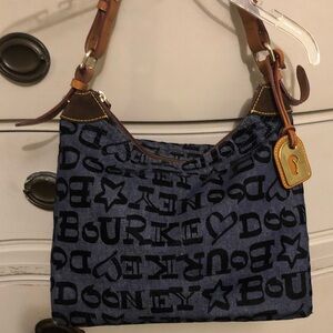 Dooney & Bourke Blue and Black Shoulder Bag